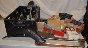 lot 118 image: Misc. Car Parts Clutch, Batteries, Pulleys and more