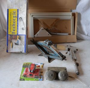 lot 277 image: Painting Edger, Double Bell Ringer, Car Jack, Dryer Vent Periscope