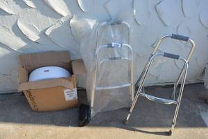 lot 278 image: 2 Medline Walkers, Carex Raised Toilet Seat, Blood Pressure Cuff