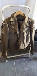 lot 288 image: WW2 Jacket, Dated June 19, 1944, Size 36R, and Knife
