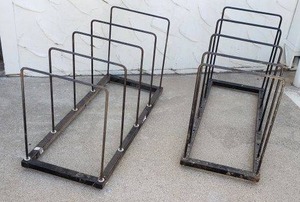 lot 291 image: Box Divider Racks, 2 Total, 44 x 18 x 26 Each, Steel