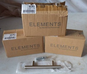 lot 210 image: Elements Hardware Pulls #136SN, 10 per Box, (3 Boxes)