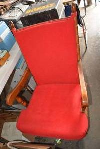 lot 419 image: GliderRocker with Red Cushions