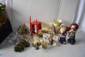 lot 447 image: Christmas Dcor as shown and Talking Fridge Snowman