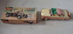 lot 415 image: 1955 Ford Fairlane Model Car and Hobby Kit to make Black Widow Ford T