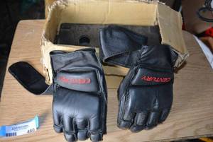 lot 460 image: Century WorkoutBoxing Gloves and 3 Ader 10LB Weight Plates