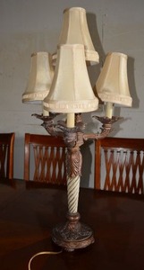 lot 504 image: Elegant Looking 4 Light Desk Lamp, Resin