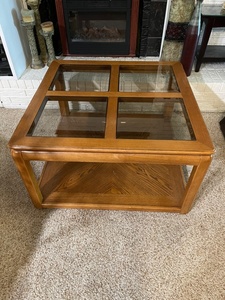 lot 530 image: Coffee Table, Glass Top in 4 Sections