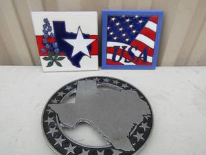 lot 79 image: Foleys Texas trivet 8 diameter 2 6x6 trivet tiles
