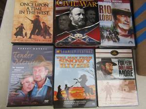 lot 105 image: Western lot- DVDs and VHS tapes