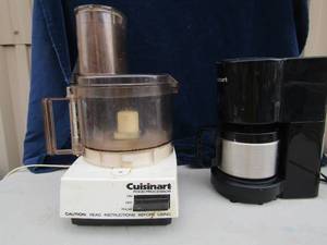 lot 101 image: Cuisinart food processor and 4 cup coffee maker
