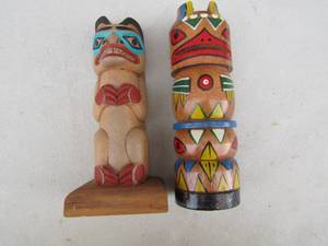 lot 113 image: two 12 wall art, MAYAN BIRD, Mortar & Pestle and wooden African art