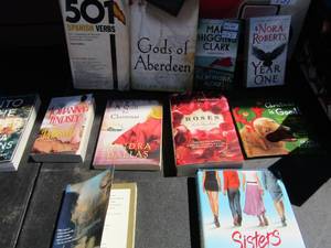 lot 136 image: Lot of Books- Nora Roberts, Mary Higgins, Johanna Lindsey and many more