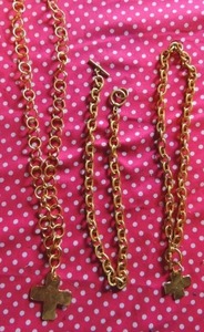 lot 201 image: 3 gold chains, wear together or alone