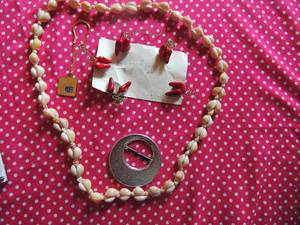 lot 153 image: Jalapeno button covers, PUKA Shell necklace and more