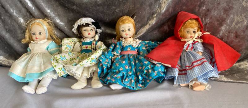 lot 164 image: Red Riding Hood Miss Muffet Marla Alice in Wonderland Madame Alexander Collector Dolls