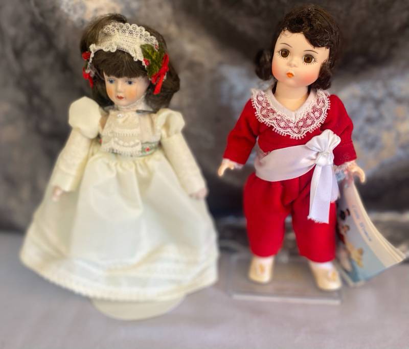 lot 163 image: Red Boy Madame Alexander Collector Doll & Collector Doll in White Dress