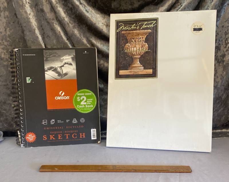 lot 161 image: Sketch Books and Wooden Ruler