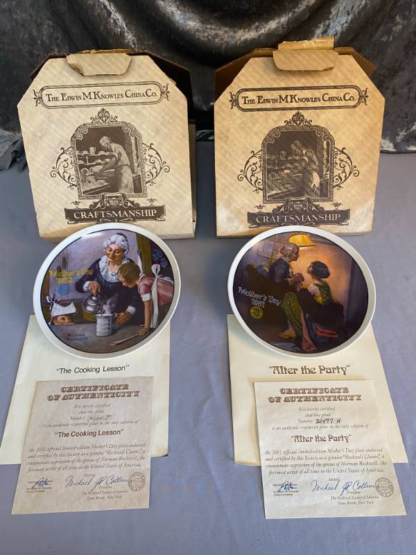 lot 147 image: The Knowels American Fine China The Cooking Lesson and After Party