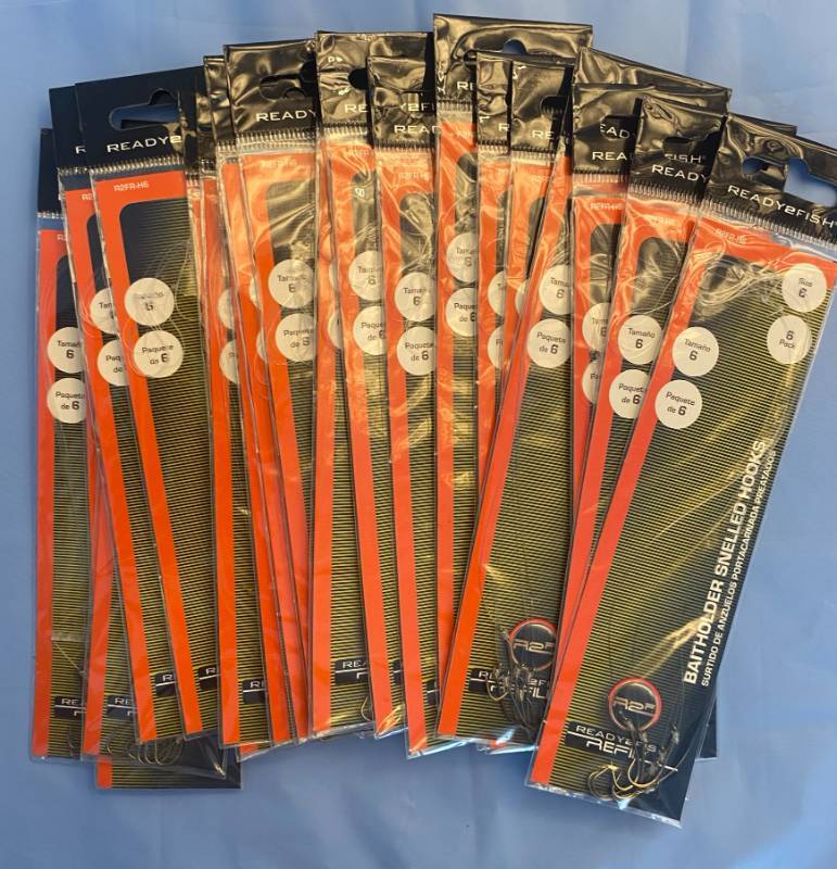 lot 184 image: Size 6 Hooks 20 pkgs6 to a package