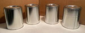 lot 72 image: Metal Cans with Lids 1 qt (4 cans total)