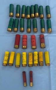 lot 202 image: 14 Remington 16 ga Shotgun Shells 5 12 ga Shotgun Shells, 8 Winchester 20ga Shotgun Shells, 2 Winchester 410 Shells