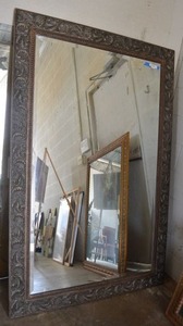 lot 44 image: LARGE Framed Beveled Mirror (45 x 70) HEAVY
