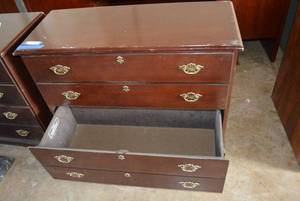 lot 23 image: Bombay Company 2 Drawer File Cabinet, Dresser Look, (3 x 15 x 30)