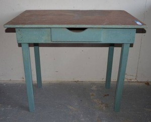 lot 63 image: Antique Desk with Dovetailing on Drawer