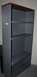 lot 67 image: Grey Laminated Bookself (6 x 3 x 1)