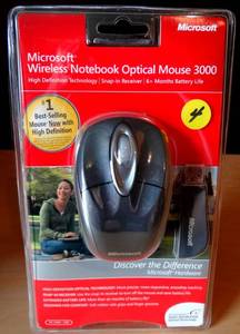 lot 4 image: NEW & SEALED - Microsoft Wireless Notebook Optical Mouse 3000 BRAND NEW OEM Windows Mac USB