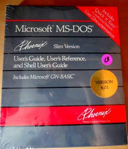 lot 13 image: RARE Sealed - Microsoft MS-Dos , Phoenix Slim Version 4.01