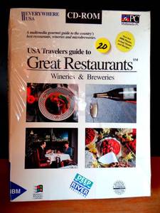lot 20 image: VINTAGE IBM CD-ROM  US TRAVELERS  GUIDE TO GREAT RESTAURANTS WINERIES & BREWERIES