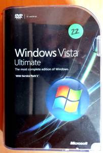 lot 22 image: Windows Vista Ultimate - 32 And 64 Bit with Service Pack 1