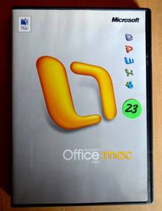 lot 23 image: Vintage Apple Macintosh Microsoft Office Mac 2004 (product key scrambled for pic only)