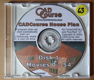 lot 63 image: Vintage 2002 CadCourse House Plan 0-54 Movies