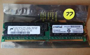lot 77 image: CRUCIAL MEMORY - 2 GB 2RX4 DDR2