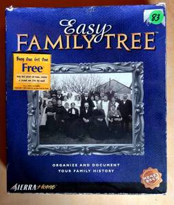 lot 83 image: Vintage Easy Family Tree Software Generations by Sierra Home