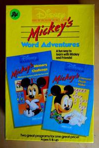 lot 84 image: RARE Vintage Disney Word Adventure For Tandy 3.5 Disks in Original Box