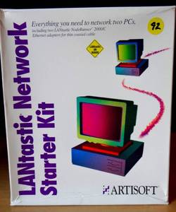 lot 92 image: ARTISOFT LANTASTIC NETWORK STARTER KIT - NETWORK PCS SOFTWARE