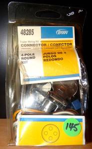 lot 145 image: (NEW) HOPPY 48285 4 Pole Round Trailer Connector Extension Kit By Hopkins