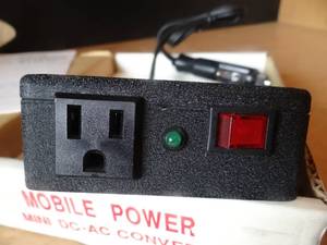 lot 170 image: Mobile Power Inverter PC 140 200W Peak 140 Watt DC to AC Car Converter