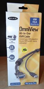 lot 196 image: BELKIN OMNIVIEW ALL IN ONE KVM CABLE - NEW IN BOX