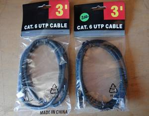 lot 202 image: LOT OF 2 - 3 FT CAT 6 UTP CABLE - NIP