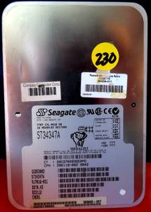 lot 230 image: SEAGATE ST34347A  3.5INCH IDE HARD DRIVE