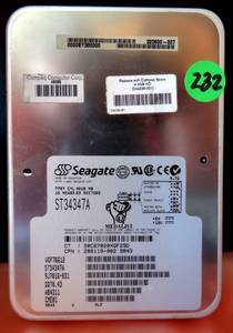 lot 232 image: SEAGATE ST34347A  3.5INCH IDE HARD DRIVE