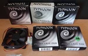 lot 246 image: LOT OF 5 - TYPHOON 80MM COOLING FANS - NEW