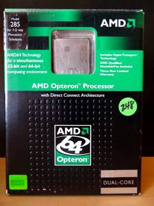 lot 248 image: AMD Opteron 285 2.6 GHz 2 x 1MB L2 Cache Socket 940 95W OSA285CBBOX Processor - NIB