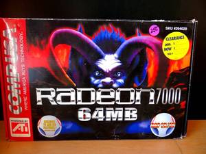 lot 255 image: Radeon 7000 - 64MB SDR ATI GraphicsVideo Card
