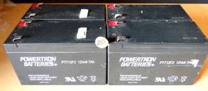 lot 258 image: LOT OF 4 - POWERTRON BATTERIES PT712F2